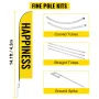 Advertising Flag Pole, 12 x Feather Flag Bundles with Ground Spike, 16 ft Windless Flag Pole Sets with Ground Mounting Stake, 6p