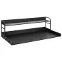 Washer Dryer Countertop with 2-Tier Shelf, 54" x 27" Wooden Washer and Dryer Countertop with Anti-Slip Pads, Water-Resistant Lau