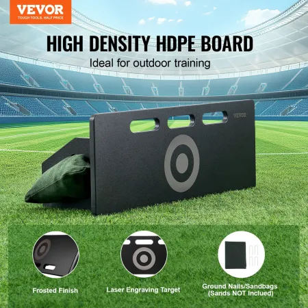Soccer Rebounder Board, 32"X12" Portable Soccer Wall with 2 Angles Rebound, Foldable HDPE Kickback Rebound Board, Soccer Trainin