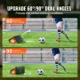 Soccer Rebounder Board, 32"X12" Portable Soccer Wall with 2 Angles Rebound, Foldable HDPE Kickback Rebound Board, Soccer Trainin
