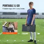 Soccer Rebounder Board, 32"X12" Portable Soccer Wall with 2 Angles Rebound, Foldable HDPE Kickback Rebound Board, Soccer Trainin