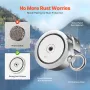 Magnet Fishing Kit, 1700 LBS/771 Kg Double-Sided Pulling Force Strong Magnet Fishing Kit, Rare Earth Neodymium Magnetic Fishing 