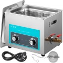10L Ultrasonic Cleaner Jewelry Cleaner med varmelegeme Timer til smykkeknapsknap Kontrol EyeGlas Rings Totures Musik