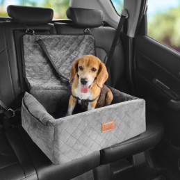 Dog Booster Car Seat Pet Car Seat for Small Medium Dog up to 40 lbs Gray
