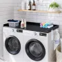 Washer Dryer Countertop with 3 Splicing Panels, 54" x 27" Wooden Washer and Dryer Countertop with Non-Slip Pads, Water-Resistant