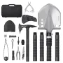 Survival Shovel Survival Axe, 28-in-1 Camping Folding Shovels with Hatchet, Stainless Steel Tactical Shovel Hatchet Combo, Multi