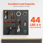 Metal Pegboard Panels, 24" x 12" Pegboard, 2 Panels, Heavy Duty Peg Board Wall Organizer with Accessories, for Living Room Garag