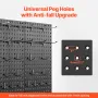 Metalpegboard paneler 2 paneler 24 "x 12" vægarrangør til