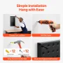 Metal Pegboard Panels, 24" x 12" Pegboard, 3 Panels, Heavy Duty Steel Peg Board Wall Organizer, for Living Room Garage Tool Stor