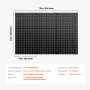 Metalpegboard paneler 3 paneler 24 "x 12" vægarrangør til