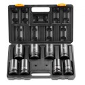 Impact Sockets Set 8pcs 6-Point 1" Drive Bit Ratchet Tool Kit Case