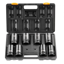 Impact Sockets Set 8pcs 6-Point 1 "Drive Bit Ratchet Tool Kit Case