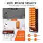 File Wall Rack, One-Piece 12 Pockets Mesh Wall File Holder, Wall Mounted Magazine Mail Paper & Document Storage Folder, Metal Wa