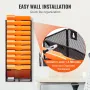 File Wall Rack, One-Piece 12 Pockets Mesh Wall File Holder, Wall Mounted Magazine Mail Paper & Document Storage Folder, Metal Wa