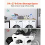 Washer Dryer Countertop, 54" x 27" Wooden Washer and Dryer Countertop, Water-Resistant Laundry Machine Topper Cover with Anti-Sl