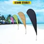 Annonceringsflagstang, 10 X Feather Flag Bundles med jordspids