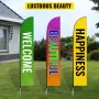 Annonceringsflagstang, 10 X Feather Flag Bundles med jordspids