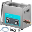 6.5L Ultrasonic Cleaner Jewelry Cleaner med varmelegeme Timer til smykkeknapsknap Kontrolbriller Rings Tandprodukter Musik