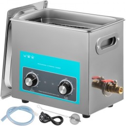 6.5L Ultrasonic Cleaner Jewelry Cleaner med varmelegeme Timer til smykkeknapsknap Kontrolbriller Rings Tandprodukter Musik