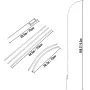 Advertising Flag Pole, 10 x Feather Flag Bundles with Ground Spike, 16 ft Windless Flag Pole Sets with Ground Mounting Stake, 6p
