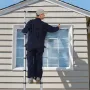 Telescoping Ladder, 8.5FT Aluminum Lightweight Extension Ladder, One-button Retraction Collapsible Ladder, 375 LBS Capacity with