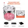 Alcohol Still, 8 Gal / 30 L Stainless Steel Water Alcohol Distiller with Copper Coil for Fast Cooling, Dual Condenser Distiller 