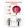 Alcohol Still, 8 Gal / 30 L Stainless Steel Water Alcohol Distiller with Copper Coil for Fast Cooling, Dual Condenser Distiller 