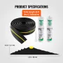 Garage Door Threshold and Bottom Seals Kit, 20 FT U Shape+O Ring Universal Garage Door Bottom Seal Weatherstrip PVC, Combine wit