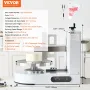 Cake Decorating Machine, Cake Cream Spreading Coating Smearing Machine, Low Noise Cake Frosting Machine, Turntable with Adjustab