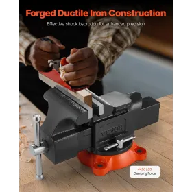 5 "Bench Vise Multipurpose Heavy Duty Ductil Iron Swivel