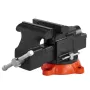 Bench Vise, 127 mm(5") Jaw Width, 127 mm(5") Max Jaw Opening Multipurpose Vise with 360°Swivel Locking Base, 71 mm(2.8") Throat 