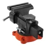 Bench Vise, 127 mm(5") Jaw Width, 127 mm(5") Max Jaw Opening Multipurpose Vise with 360°Swivel Locking Base, 71 mm(2.8") Throat 