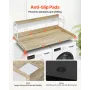 Washer Dryer Countertop with 2-Tier Shelf, 54" x 27" Wooden Washer and Dryer Countertop with Anti-Slip Pads, Water-Resistant Lau
