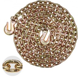 Binder Chain G80 Tie Down Tow Chain with Two Hooks 5/16" x 14.2' 4900 lbs