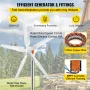 Vindmøllegenerator, 12V/AC Wind Murbine Kit, 300W Wind Power