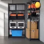 Storage Shelves, 2000 lbs, 5 Tier Heavy Duty Garage Shelving, 16" D x 36" W x 72" H Adjustable Metal Shelves for Industrial Shel