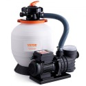 Pool Sand Filter Pump Above Ground, 14 Inch Sand Filter Tank, 13000 L/H Flow, 0.75HP 450W Power Pool Pump System and Filter