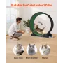 Cat Exercise Wheel with Pedometer, 40.8 in, Cat Running Wheel with Brake & Carpeted Runway, Quiet Cat Treadmill for Indoor Cats 