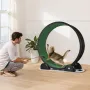 Cat Exercise Wheel with Pedometer, 40.8 in, Cat Running Wheel with Brake & Carpeted Runway, Quiet Cat Treadmill for Indoor Cats 