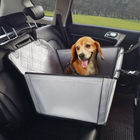 Dog Booster Car Seat Pet Car Seat for S M L Dogs up to 40 lbs Gray