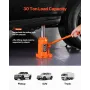 Hydraulic Bottle Jack, 30 Ton/66138 lbs Welded Bottle Jack with 11.22''-18.66'' Lifting Range & 3-Section Long Handle, for Car, 