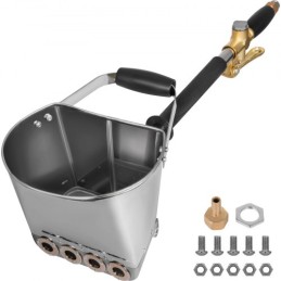 4 Jet Cement Mortar Spray Gun Stucco Sprayer 4 Jet Hopper Pips Concrete Cement Sprayer Gun