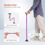 Walking Cane for Man Woman, Folding Walking Stick with 8-Level Adjustable Height, 4-Pronged Pivoting Base, Lightweight & Portabl
