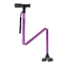 Walking Cane for Man Woman, Folding Walking Stick with 8-Level Adjustable Height, 4-Pronged Pivoting Base, Lightweight & Portabl