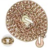 Binder Chain G80 Tie Down Tow Chain with Two Hooks 5/16" x 10.3' 4900 lbs