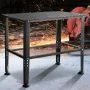 Welding Table 36" x 24", 800LBS Capacity Welding Workbench Table, Heavy-Duty Work Bench with 0.63" Fixture Holes and Non-slip Fo