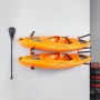 Wall Kayak Storage Rack, 4-Capacity Wall Mounted Kayak Holders for Kayak Canoe Paddle Board, Kayak Storage Hooks with