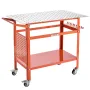 Welding Table, 40" x 24" Welding Workbench Table with 800LBS Static Weight Capacity, Movable Steel Work Bench with 4 Wheels (2 w