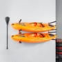 Wall Kayak Storage Rack, 4-Capacity Wall Mounted Kayak Holders for Kayak Canoe Paddle Board, Kayak Storage Hooks with
