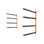 Wall Kayak Storage Rack, 4-Capacity Wall Mounted Kayak Holders for Kayak Canoe Paddle Board, Kayak Storage Hooks with